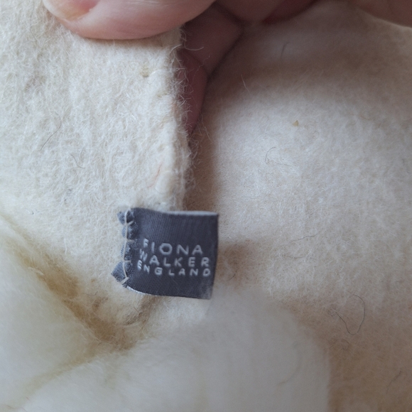 FIONA WALKER ENGLAND sheep, mini wall decor in Ivory Lambswool EUC - Picture 2 of 3